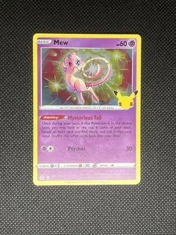 Mew 11/25 SWSH Celebrations Holo Rare Pokemon TCG Card 011/025 - Image 1