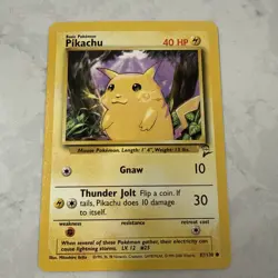 Pikachu 87/130 Base Set 2 | WOTC Vintage Pokemon Card LP - Image 1