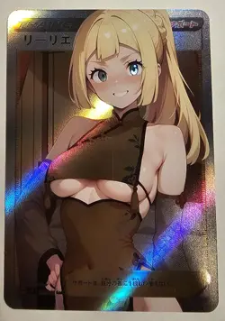 Lillie Pokemon Sexy Qipao Anime Waifu Trainer Art Card - Image 1