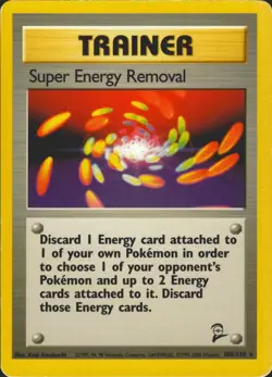 Super Energy Removal 108/130 Rare Base Set 2 Pokemon Card LP - Image 1