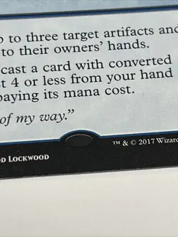 Mtg Misprint Missing Stamp Error Baral’s Expertise Blue Rare Sorcery - Image 2