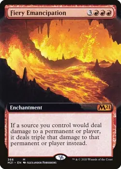 Fiery Emancipation - Foil Extended Art M21 NM MTG - Image 1