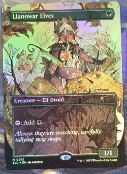 1x FOIL Llanowar Elves MTG Encyclopedia Of Magic Secret Lair NM - Image 1