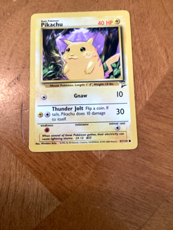 Pikachu 87/130 HP Base Set 2 English Pokemon Card TCG - Image 1