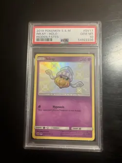 PSA 10 Gem Mint Inkay Hidden Fates SV17/SV94 Holo Shiny Holo Rare Pokemon TCG - Image 1
