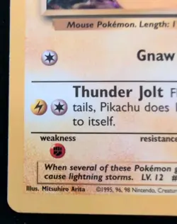 Pikachu 058/102 Base Set Regular Vintage Pokemon TCG Moderate Played WOTC 1999 - Image 5