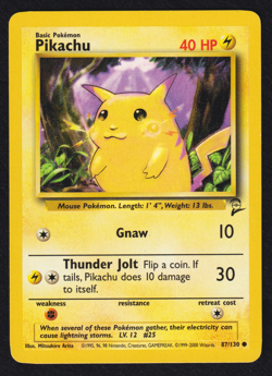 Pokemon TCG Pikachu Base Set 2 87/130 (Lightly Played) - Image 1