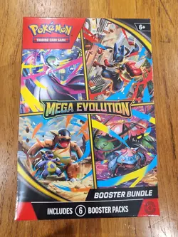 Pokemon TCG Mega Evolutions Booster Bundle New & Factory Sealed Box, 6 Packs - Image 1