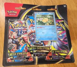 Pokemon TCG Mega Evolution Booster 3 Pack Blister Bundle Psyduck & Golduck Promo - Image 2