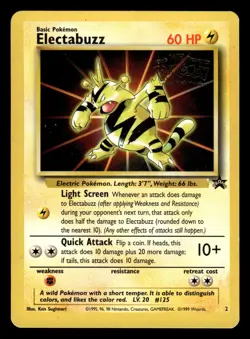 Electabuzz 2 WB The First Movie Black Star Promo Pokemon Card - 3 - Image 1