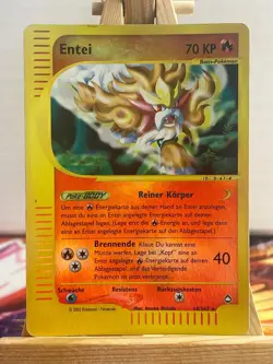 Entei Rare Reverse Holo 10/147 Aquapolis Deutsch VG Pokemon - Image 1