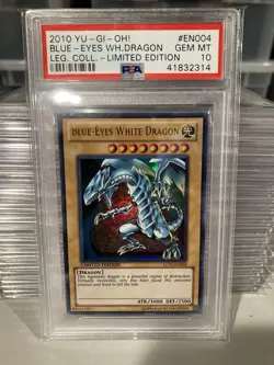 2010 Yu-Gi-Oh! Legendary Collection Blue Eyes White Dragon LC01 EN004 PSA 10 - Image 1