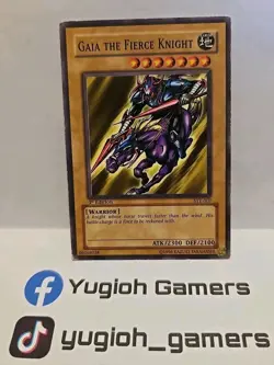 YUGIOH GAIA THE FIERCE KNIGHT COMMON SYE 1ST EDITION PLAYED - Image 1
