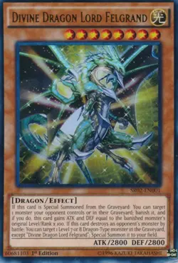 Yugioh! MP Divine Dragon Lord Felgrand - SR02-EN001 - Ultra Rare - 1st Edition M - Image 1