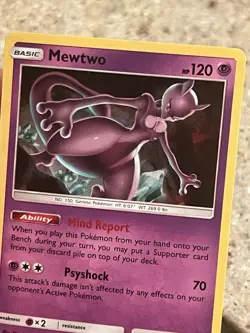 Mewtwo 75/214 2019 S&M Unbroken Bonds Pokemon Card Cracked Ice Holo Exclusive - Image 3