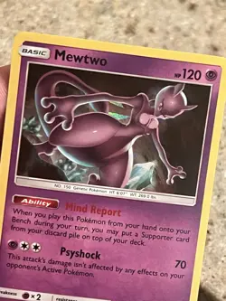 Mewtwo 75/214 2019 S&M Unbroken Bonds Pokemon Card Cracked Ice Holo Exclusive - Image 4