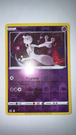 MewTwo 59/159 Reverse Holo- Crown Zenith Reverse Holo Rare Card (NM+) - Image 1