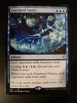 Fractured Sanity Commander NM Legends: Battle for Baldur's Gate MTG FREE SHIP - Image 1
