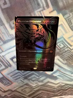 MTG Oil Slick Raised Foil Phyrexian Obliterator NM Phyrexia: All Will Be One - Image 4