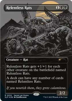 1 x Relentless Rats - Secret Lair - Promo (010) - LP - MTG - Image 1