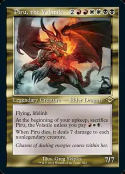 1x Piru, the Volatile - NM Retro Rare - Modern Horizons 2 - Image 1