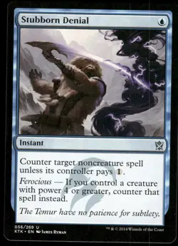 1x Stubborn Denial - Khans of Tarkir - NM - MTG - Image 1