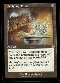 1x Sculpting Steel - The Brothers' War: Retro Frame Artifacts NM - MTG - Image 1