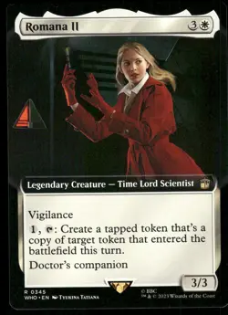 1x Romana II (Extended Art) - Universes Beyond: Doctor Who NM - MTG - Image 1