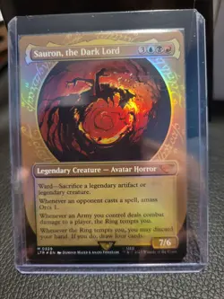 MTG Sauron The Dark Lord LOTR: Tales of Middle Earth FOIL M 0329 SHOWCASE - Image 1