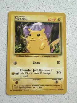 Pokemon TCG Pikachu Base Set 2 87/130 Regular Unlimited Common - Image 1