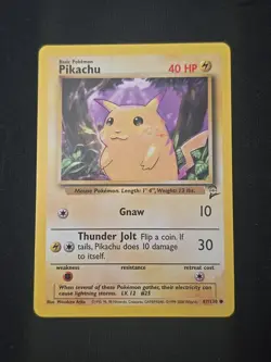Pikachu 087/130 Base Set 2 Regular WOTC Vintage Pokemon TCG Lightly Played - Image 1