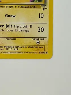 Pokemon TCG - Pikachu 87/130 - Base Set 2 - Image 5
