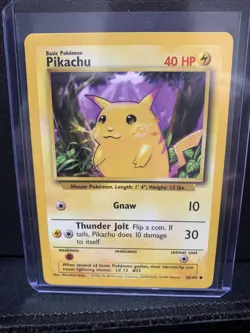 Pokemon TCG Pikachu Base Set 58/102 Regular Unlimited Common - Image 1