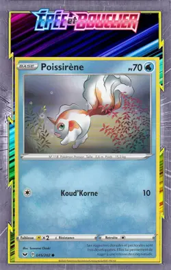 Poissirene - EB01:Epee et Bouclier - 045/202 - Carte Pokemon Neuve Francaise - Image 1