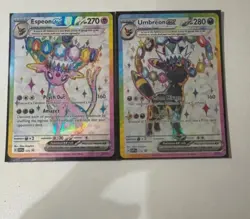 Umbreon 176 & Espeon 175 Prismatic Figure Collection Promo Cards. (MINT) - Image 1