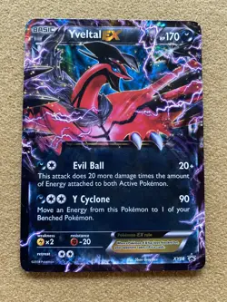 Pokemon Yveltal EX Card BLACK STAR PROMO Set XY08 Ultra Rare Legend of Kalos LP - Image 1