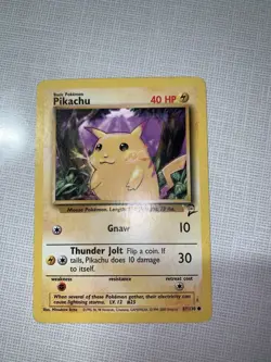 PIKACHU 87/130 - COMMON - Base Set 2 - VINTAGE WOTC Pokemon Card - LP - Image 3