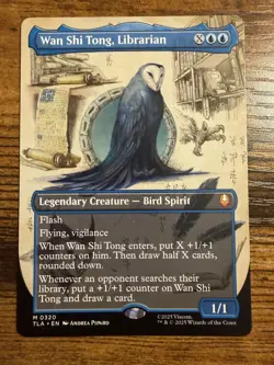 Magic The Gathering MTG Avatar Wan Shi Tong Librarian Borderless Mythic - Image 1