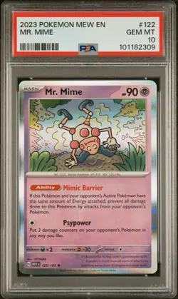 2023 Pokemon SV: 151 Mr Mime #122 PSA 10 GEM MT 0c6 - Image 1