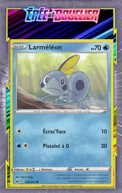 Larmeleon - EB01:Epee et Bouclier - 055/202 - Carte Pokemon Neuve Francaise - Image 1