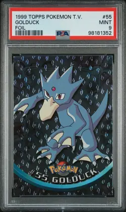 Pokemon PSA 9 1999 Topps T.V. Golduck Foil United Kingdom Christmas GiftU - Image 1