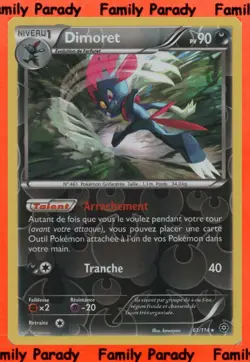 Dimoret REVERSE 90pv 61/114 XY Offensive Vapeur Carte Pokemon Rare neuve fr - Image 1
