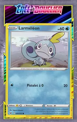 Larmeleon - EB01:Epee et Bouclier - 054/202 - Carte Pokemon Neuve Francaise - Image 1