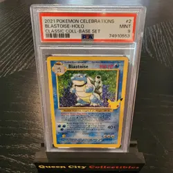 BLASTOISE - HOLO - PSA MINT 9 - 2021 POKEMON CELEBRATIONS CLASSIC BASE SET #2 - Image 1