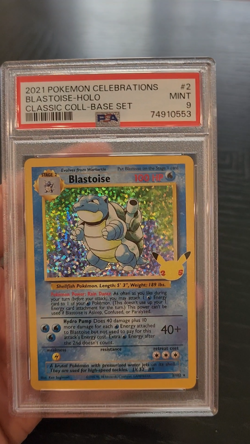 BLASTOISE - HOLO - PSA MINT 9 - 2021 POKEMON CELEBRATIONS CLASSIC BASE SET #2 - Image 2