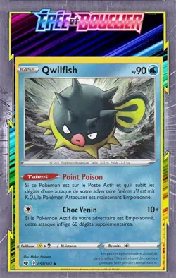 Qwilfish - EB01:Epee et Bouclier - 051/202 - Carte Pokemon Neuve Francaise - Image 1