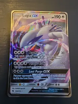 Pokemon 2018 Sun & Moon Lost Thunder Lugia GX Full Art #159/214 - Image 1