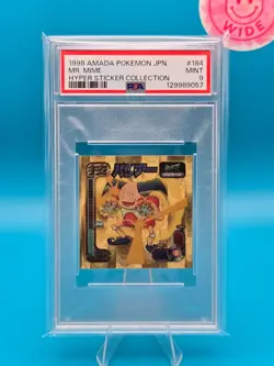 PSA 9 - 1998 AMADA POKEMON JAPANESE HYPER STICKER COLLECTION 184 MR. MIME - Image 1