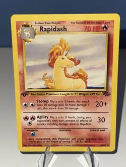 Pokemon TCG Rapidash 44/64 1st Edition 1999 WOTC - LP - Image 1