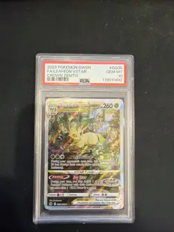 Pokemon Leafeon VSTAR GG35/GG70 Crown Zenith Full Art Rare TCG PSA 10 - Image 1